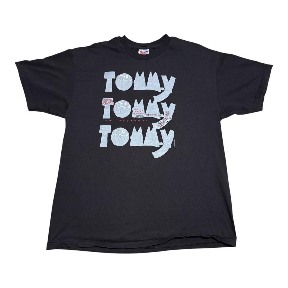 Vintage Hanes 1993 Tommy The Who on Broadway Black Shirt Adult XL